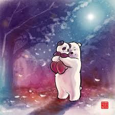 Commission Northern Star Polar Bear Cartoon Panda Art Cute Panda Wallpaper