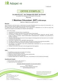 Check spelling or type a new query. Https Www Adapei49 Asso Fr Data 573d 932f A9d3a Moniteur Educateur Esat Cholet Mai 2016 Pdf