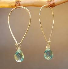 Drop Hoop Earrings With Choice Of Gemstone Carnivale 1 Etsy In 2020 Jewelry Jewelry Inspiration Beaded Earrings