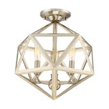 Explore quoizel's collection of home lighting fixtures, including chandeliers, pendants, sconces, bathroom and outdoor lighting. Quoizel Liberty Park 14 62 In X 13 12 In Gold 3 Light Semi Flush Mount Light Lws3293b2 Rona