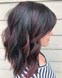 Black hair with red highlights is a posh way to dress up your hair, and if you want the color to last long, then wash it with tresemmé keratin smooth color. Red And Black Hair Ombre Balayage Highlights
