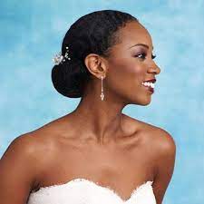 French Roll Wedding Hair Side View Natural Hair Wedding Black Wedding Hairstyles African American Weddings