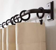 They are 120 inch cast with the rings snag on the seams of the rod extension. Pb Essential Drape Rod Traditional Curtain Poles Pottery Barn Iron Curtain Rods Traditional Curtain Rods Curtain Rods