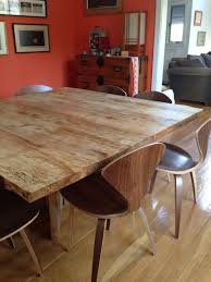 Live Edge Square Table Hard Maple With Wooden X Leg Etsy Large Square Dining Table Large Dining Room Table Dining Table Rustic