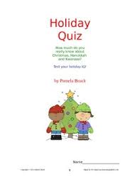 If you can ace this general knowledge quiz, you know more t. Christmas Holiday Trivia Quiz By Pamela Brock Tpt