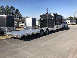 Car hauler with living quarters for sale used. Used 2018 Sundowner 2086 Toy Hauler With Open Deck For Sale 47 331 Toy Hauler Car Trailer Car Hauler Trailer