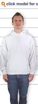 Customink Sizing Line Up For Gildan Midweight 50 50 Pullover Hoodie Standard Sizes