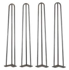 Set 4 vintage mid century modern tapered wood table legs 14.25. Wen 28 Inch Mid Century Modern Raw Steel Hairpin Table Legs 1 2 Inch Diameter Set Of 4 Walmart Com Walmart Com