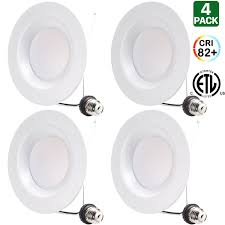 Hykolity 5 6 Inch Led Downlight Recessed Can Light Integrated Baffle Trim Design Retrofit Ceiling Lamp 15w 1100lm 50 Recessed Can Lights Can Lights Downlights