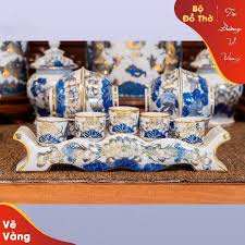 Bộ đồ thờ Từ Đường vẽ vàng Bát Tràng [Hưng Gia Vượng Tộc]