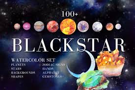 Download Watercolor Space Cosmos Graphic Set Graphic By Kaleriiatv Creative Fabrica