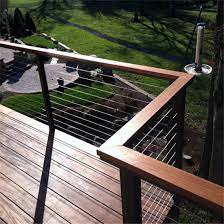 Our hand railing systems are made from extruded aluminum and 316 stainless steel cable and hardware, in a full spectrum of sizes and design styles to stainless cable solutions has worked with everyone from local homeowners to international global leaders, imparting the same high levels of. Deck Cable Rails Wire Railing Systems Stainless Steel Front Railing China High Quality Stainless Steel Cable Railing Galvanized Steel Railing System Made In China Com