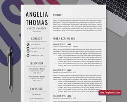 Minimalist Resume Template For Ms Word Simple Cv Template Design Curriculum Vitae Modern Cv Format Professional And Creative Resume 1 3 Page Resume Job Resume Instant Download Templatesusa Com