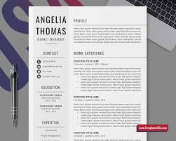 Font choice and font size: Minimalist Resume Template For Ms Word Simple Cv Template Design Curriculum Vitae Modern Cv Format Professional And Creative Resume 1 3 Page Resume Job Resume Instant Download Templatesusa Com