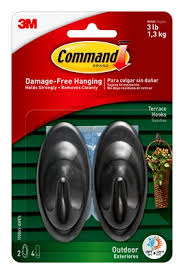 Command strips can be used to mount mirrors on a wide range of surfaces, including drywall, metal, stained wood, cinder block, and plaster surfaces. Command Outdoor Medium Slate Terrace Hooks 17086s Awes 3m New Zealand