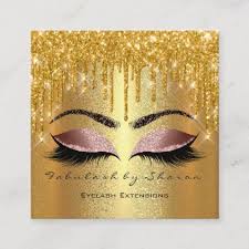 Gold Spark Makeup Artist Lashes Logo Rose Square Business Card Zazzle Com Lashes Logo Gold Glitter Makeup Makeup Artist Business Cards