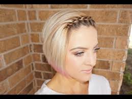 Waterfall Braided Bangs Short Hair Tutorial Youtube Short Hair Tutorial Braids For Short Hair Hair Tutorial