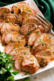 Place meat in foil lined shallow roasting pan and place in oven. Baked Pork Tenderloin Recipe Cooking Classy