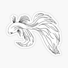 Check spelling or type a new query. Betta Fish Outline Gifts Merchandise Redbubble