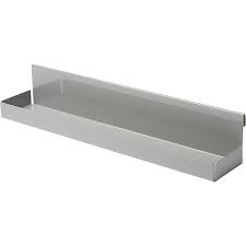 Perfectly placed above kitchen cabinets, also with stainless steel tops. Goodhome Amantea Grey Stainless Steel Shelf D 79mm H 67mm Diy At B Q