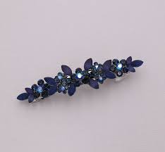 .blue rhinestone royal blue hair pin something blue bridal hair pins blue wedding hair pin these elegant and sophisticated bridal hair pins will give just the right amount of bling to your hair perfect for any special event! Sapphire Blue Crystal Rhinestone Barrette Wedding Crystal Hair Clip Hair Barette Wedding Accessory Brynlee Blue Barrette Clip