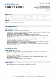 Search lecturer jobs in malaysia with company ratings & salaries. Assistant Lecturer Resume Samples Qwikresume