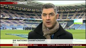 The bbc's sports correspondents tell the story behind today's top sporting news with interviews and reports from across the world. Bbc Sport Correspondent Joe Wilson Battles The National Anthems At Murrayfield Youtube