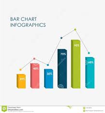 Bar Chart Infographics Elements 3d Vector Flat Design Full