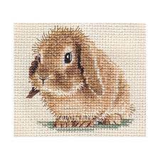 Due to the limitations & inconsistencies of various display monitors, the colors you see on your screen may not be a totally. Lop Eared Bunny Rabbit Full Cross Stitch Kit All Materials Fido Studio Cross Stitch Animals Cross Stitch Cross Stitch Patterns