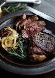 New York Strip Steak Recipe With Lyonnaise Potatoes Recipe Strip Steak Recipe Steak Recipes New York Steak Recipe