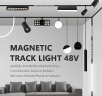 Magnetic Wall Washer Lighting 48v Magnet Rail System 7W Ball Pendant Focust  Lights Magnetic Linear Track Spot Grille Light