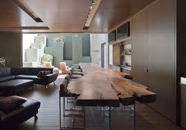 Wooden Bar Living Space Massive Modern Home In Las Vegas Dining Table Design Dining Room Design Dining Room Furniture