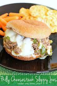 Philly cheese steak sloppy joes. Philly Cheesesteak Sloppy Joes Yummy Rezepte Sandwiches Amerikanisches Essen