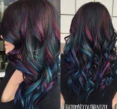 Galaxy Oil Slick Mermaid Ombre Real Human Hair Extensions Clip Etsy Ombre Hair Color Hair Highlights Hair Styles