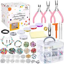 Kit Bisuteria Para Hacer Pulseras Collares De Aretes Accesorios Kit Suministros 313115017086 Ebay