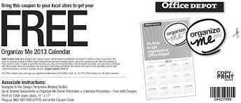 Office Depot Free 11x17 Organize Me Calendar Money Saving Mom Printable Coupons Free Calendar Free Organization