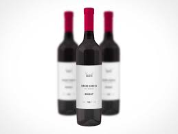 Download Low Shoulder Red Wine Glass Bottle Psd Mockup Psd Mockups