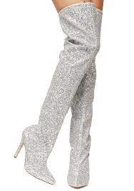 Find over knee boots from a vast selection of men's shoes. Glitter Thigh High Silver Boots Dolls Kill