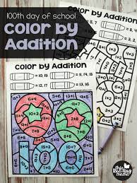 Here are difficult mandalas coloring pages inspiration coloring worksheet for kids and adult. Color By Addition 100th Day Of School This Reading Mama