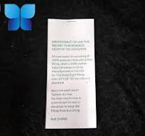 Customized Brand Center Fold Washing Care Labels