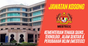 Kementerian lain dan agensi berkaitan. Kementerian Tenaga Sains Teknologi Alam Sekitar Perubahan Iklim Mestecc 14 Oktober 2018 Jawatan Kosong 2021