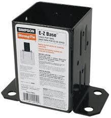 Depending on the material you use for your deck surface and trim, pt or cedar posts will work well. 10 Pack Simpson Strong Tie Fpbb44 E Z Base 4x4 Post Base With Black Finish By Simpson Strong Tie 129 50 Simpso Fence Post Repair Concrete Footings Wood Post