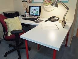 Decorations I Made For My Office Makeover Ikea Desk Ikea L Shaped Desk Office Makeover