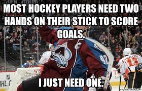 A way of describing cultural information being shared. Most Hockey Players Need Two Hands On Their Stick To Score Goals Hockey Hockey Players Hockey Memes