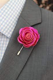 Fuchsia Lapel Pin Mens Lapel Flower Fuchsia Boutonniere Etsy Lapel Pins Mens Lapel Flower Wedding Gifts For Groomsmen