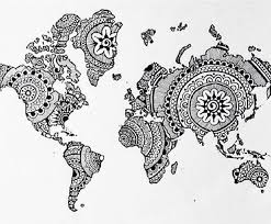 World Map Drawing Art Mandala Mandala Zum Ausdrucken Tumbler Zeichnungen Tumblr Bilder Zeichnen