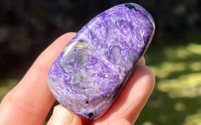 Polished Siberian Charoite Stone, AI generated