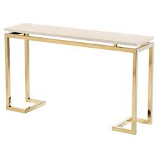 Iliana Regency Gold Cream Marble Console Table 52w In 2020 Marble Tables Living Room Table Decor Living Room Marble Console Table