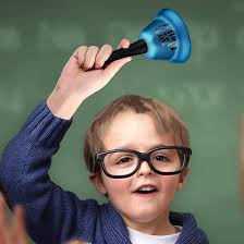 Blue Bell Blue Metal Hand Bell