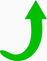 Curved Clear Green Arrow To Top Green Arrow Clip Art Png Photo